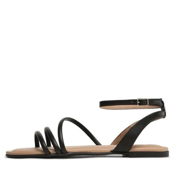 BOSS Millie Women's Black Leather Sandals US 7 (EU 37) MSRP $274 - Picture 5 of 10